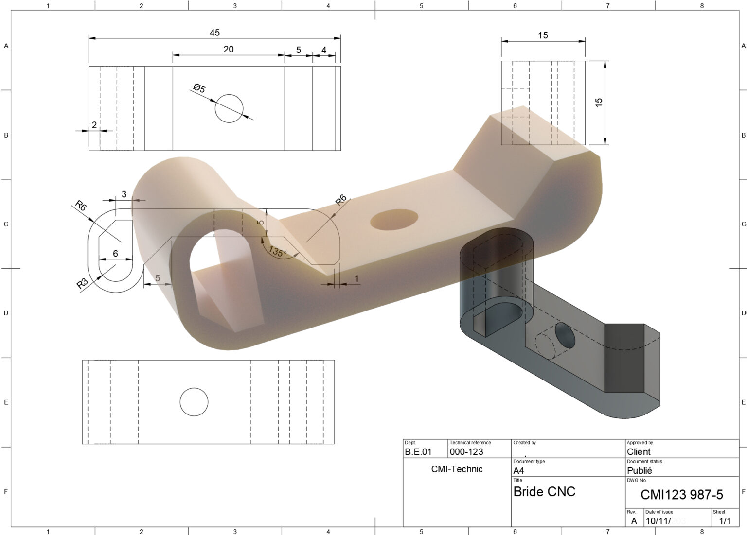 Plan et pièce technique